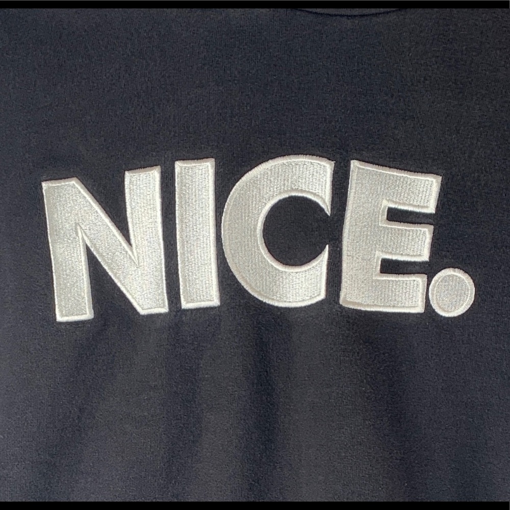 NICEKICKS Men‘s Size Small NICE. Logo Hoodie Black - Picture 6 of 13